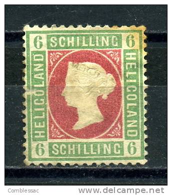 HELIGOLAND    1867    6sch  Green  And  Rose    (slight Staining Hence Price) - Heligoland (1867-1890)