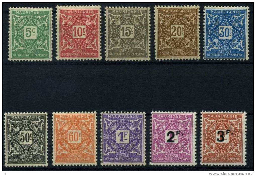 MAURITANIE TAXE  LOT HINGED - Andere & Zonder Classificatie