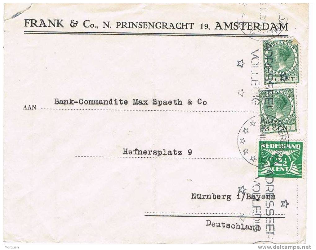 Carta AMSTERDAM (Holanda) 1932 A Bayern - Lettres & Documents