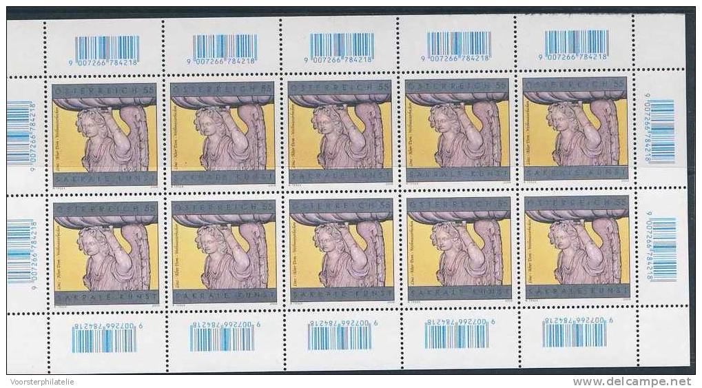 AUSTRIA AUTRICHE ÖSTERREICH 2009 SHEET SAKRALE KUNST POSTFRISCH MNH NEUF - Blocs & Feuillets