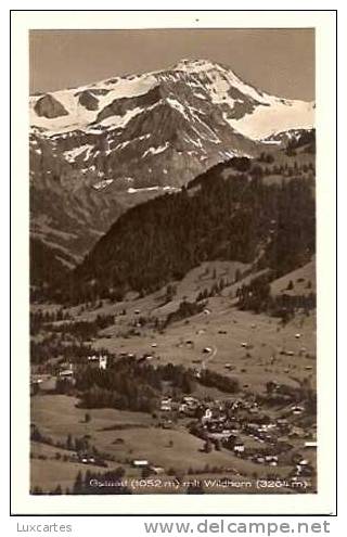 GSTAAD (1052m).MIT WILDHORN (3264m). - Gstaad