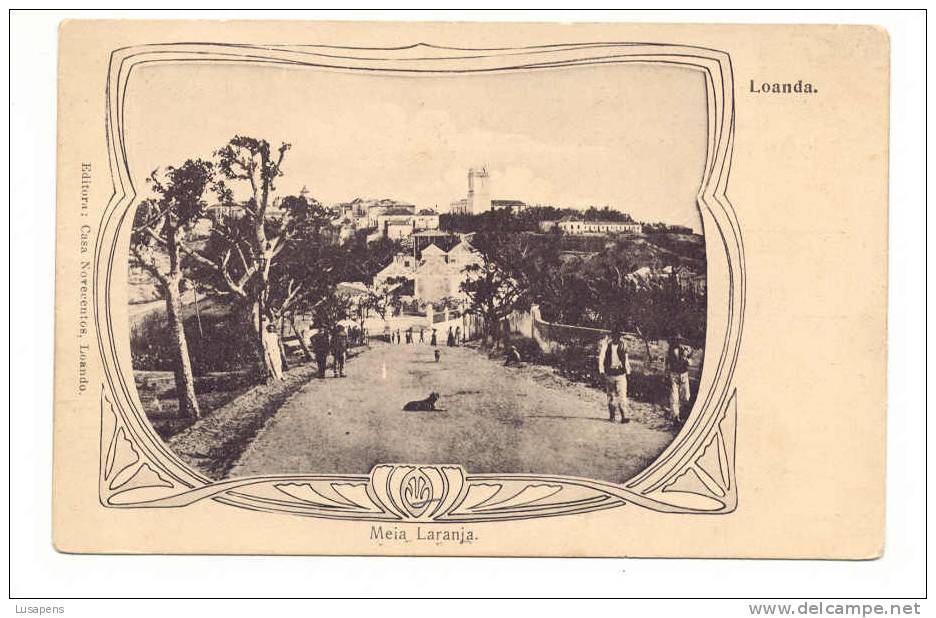 ANGOLA (PORTUGAL)  -  Fantaisie Art Nouveau Type Gruss Aus LUANDA LOANDA - MEIA LARANJA - Angola