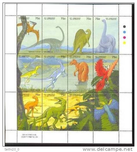 Saint Vincent Grenadines  Prehistory/Prehistoire Dinosaurs - Vor- Und Frühgeschichte