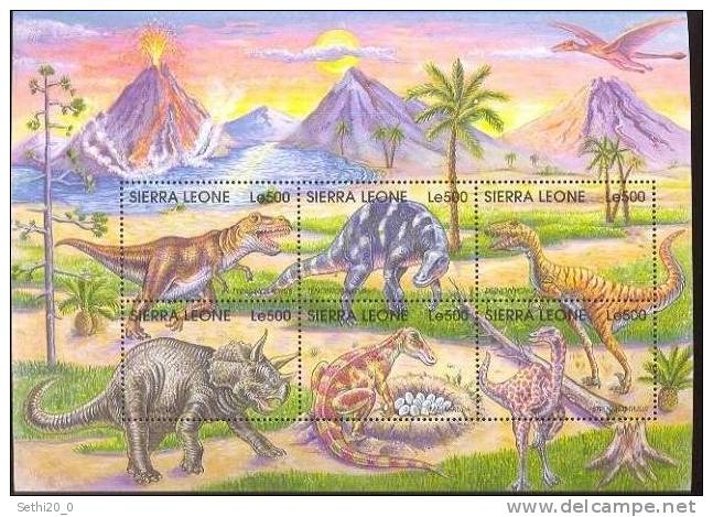 Sierra LeoneGrenadines  Prehistory/Prehistoire Dinosaurs - Prehistoria