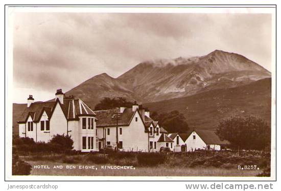 KINLOCHEWE HOTEL & Ben Eighe - REAL PHOTO PCd - Ross & Cromarty - SCOTLAND - Ross & Cromarty