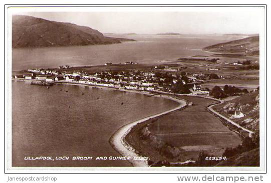 ULLAPOOL Aerial View L.Broom & Summer Isles - REAL PHOTO PCd - Ross & Cromarty - SCOTLAND - Ross & Cromarty