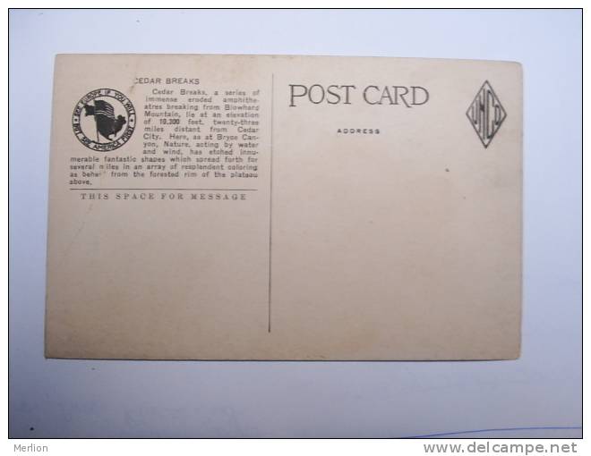 US -Utah - Cedar Breaks - Souther Utah    -   Ca  1910's - VF -  D64869 - Other & Unclassified