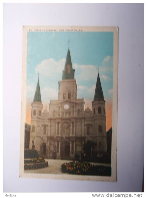 US -LA -St.Louis Cathedral - New Orleans    -   Ca  1910's - VF -  D64899 - New Orleans