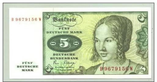 (1028215) 5 DM Banknote BRD 1980. Deutsche Bundesbank. Geldschein. TOP Zustand - 5 Deutsche Mark