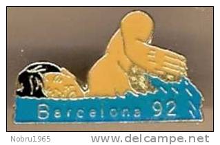 Pin´s Badge Pin Jeux Olympique BARCELONE 92.NATATION BARCELONA 92. - Jeux