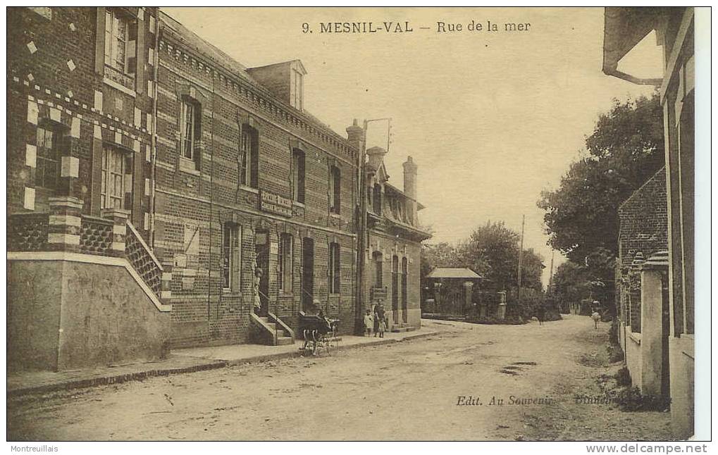 MESNIL VAL (76) Rue De La Mer, Jamais Voyagée - Mesnil-Val