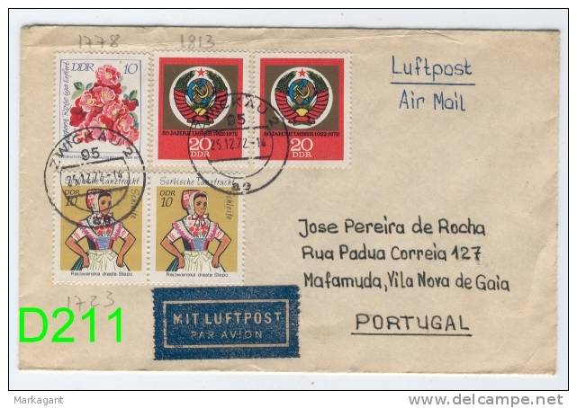 Michel 1723  X2, 1778, 1813 X2 -used To Portugal 1972 - Caixa # 8 - Covers & Documents