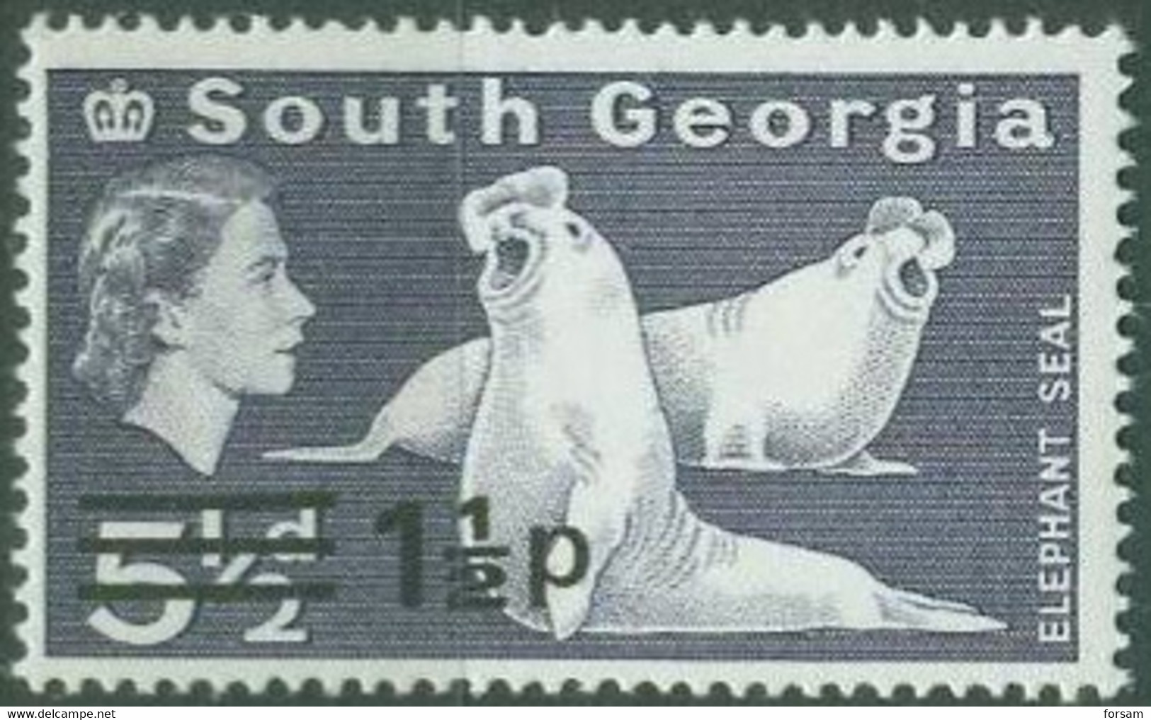 SOUTH GEORGIA..1971..Michel # 27 I V ...MNH. - Zuid-Georgia