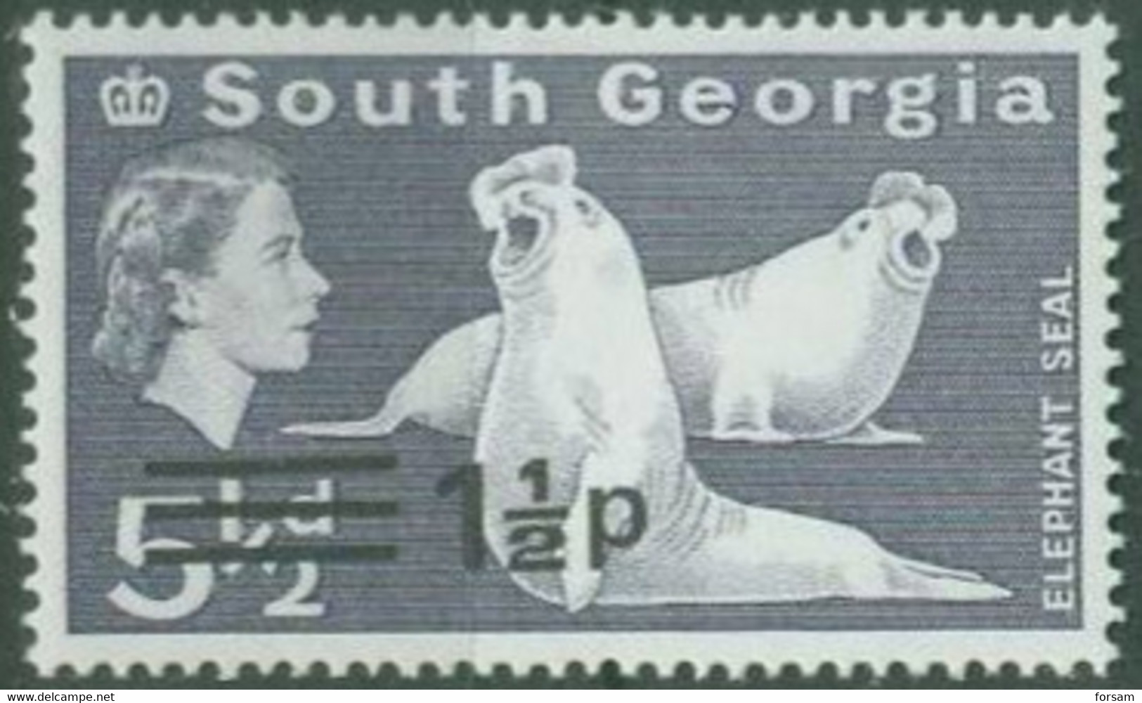 SOUTH GEORGIA..1971..Michel # 27 I V...MNH. - Zuid-Georgia