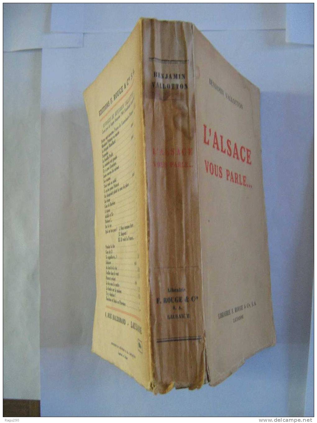 L'ALSACE VOUS PARLE  Par  BENJAMIN VALLOTTON - Alsace