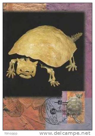 Australia- 1997 Wildlife Of Ancient Australia,45c Horned Turtle   Maximum Card - Fossiles
