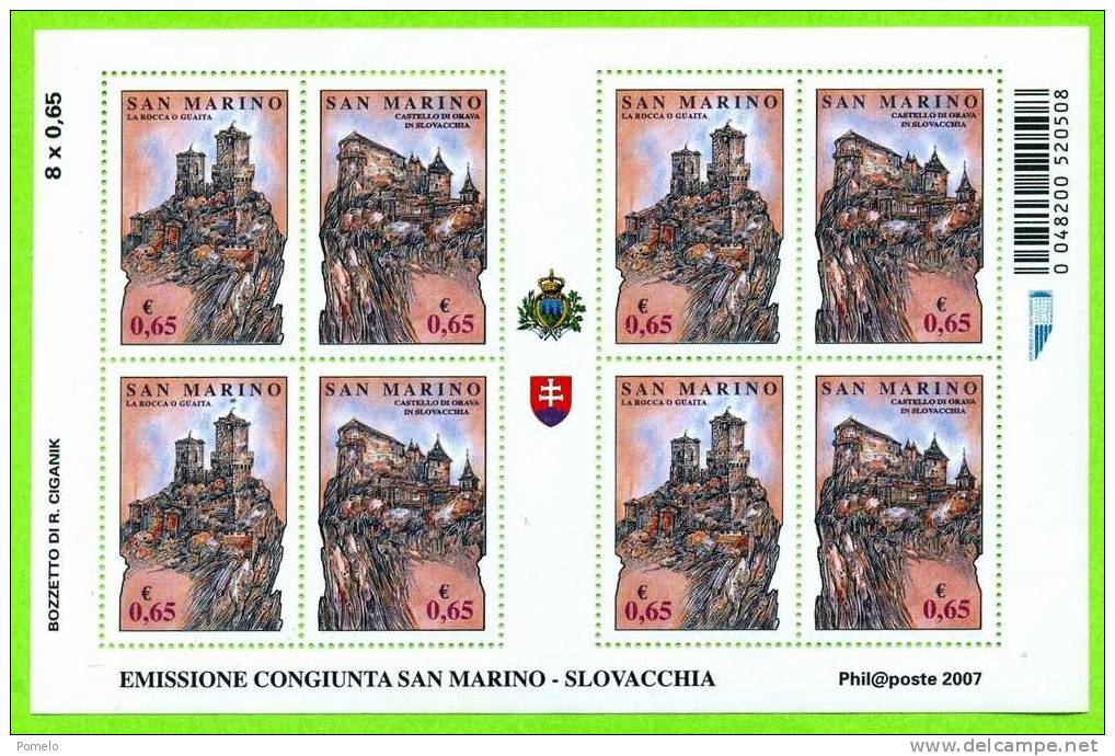 San Marino - Rocche Di Libertà - Foglietto - Blocks & Kleinbögen