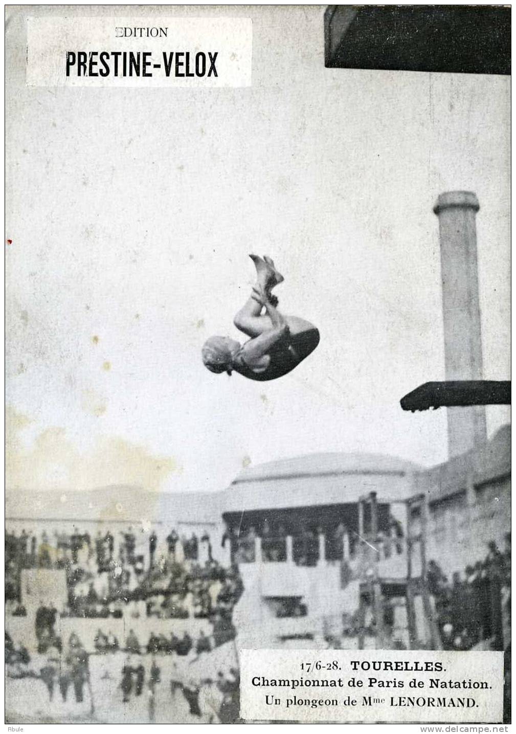 PARIS  Stade Des TOURELLES   17-06-1928 Championnat De Paris De Natation Mme LENORMAND - Natation