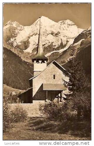 2.KANDERSTEG KATH.KIRCHE MIT BLÜMLISALP. - Kandersteg