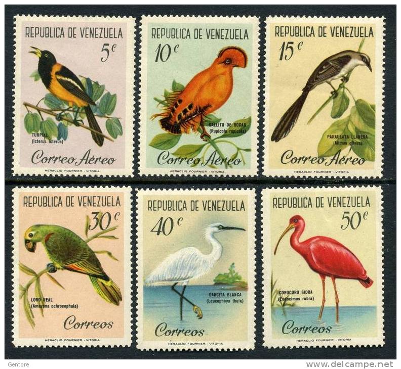 VENEZUELA 1961 Definitive Issue Cpl. Set Of 6 Value Yvert Cat. N° 640/42 +Air 741/43 All MNH ** - Collezioni & Lotti