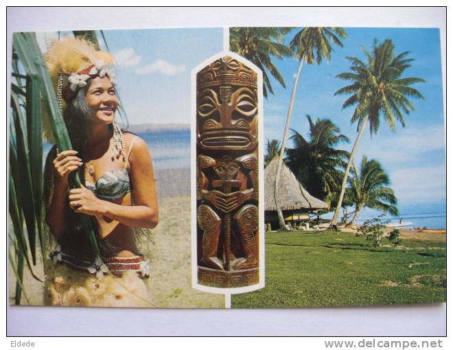 Miss Tahiti 1964Lea Avaemai Hotel Bali Hai, Maharepa,Moorea Totem, Fetiche - French Polynesia
