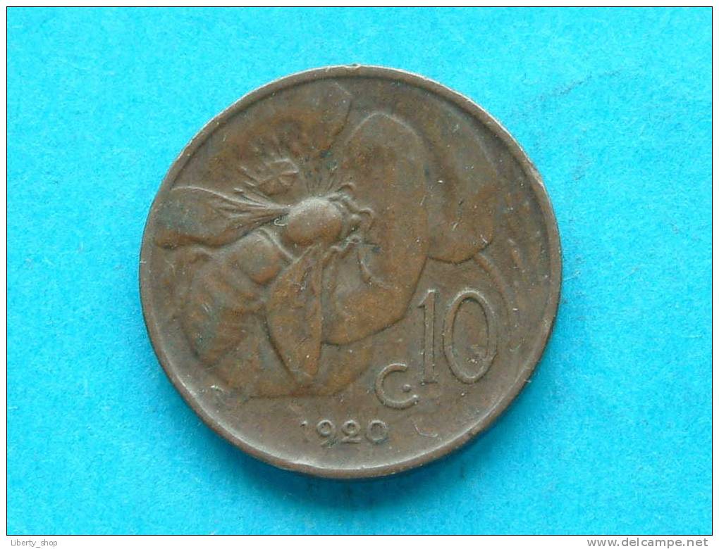 1920 - 10 Centesimi / KM 60 (?) - ( For Grade, Please See Photo ) ! - 1900-1946 : Victor Emmanuel III & Umberto II