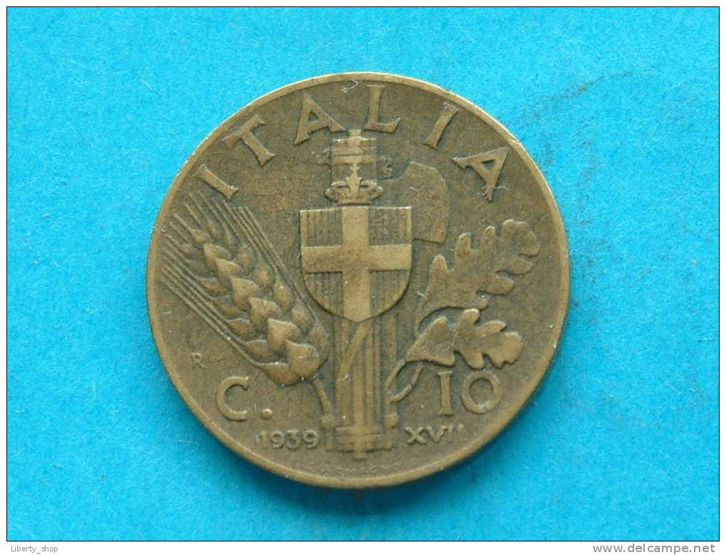 1939 - 10 Centesimi / KM 74 A (?) - ( For Grade, Please See Photo ) ! - 1900-1946 : Victor Emmanuel III & Umberto II