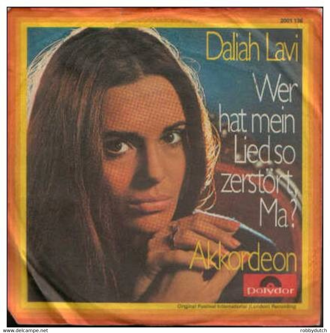 * 7" *  DALIAH LAVI - WER HAT MEIN LIED SO ZERSTÖRT, MA? - Otros - Canción Alemana