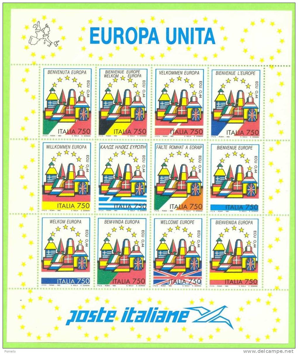 ITALIA -  Europa Unita - Foglietto - Blocks & Sheetlets