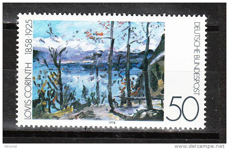 Germania Fed.  -  1978.  Panorama . The Lac.  Quadro Di Lovis Corinth, Impressionista.  MNH, Very Fine - Impresionismo