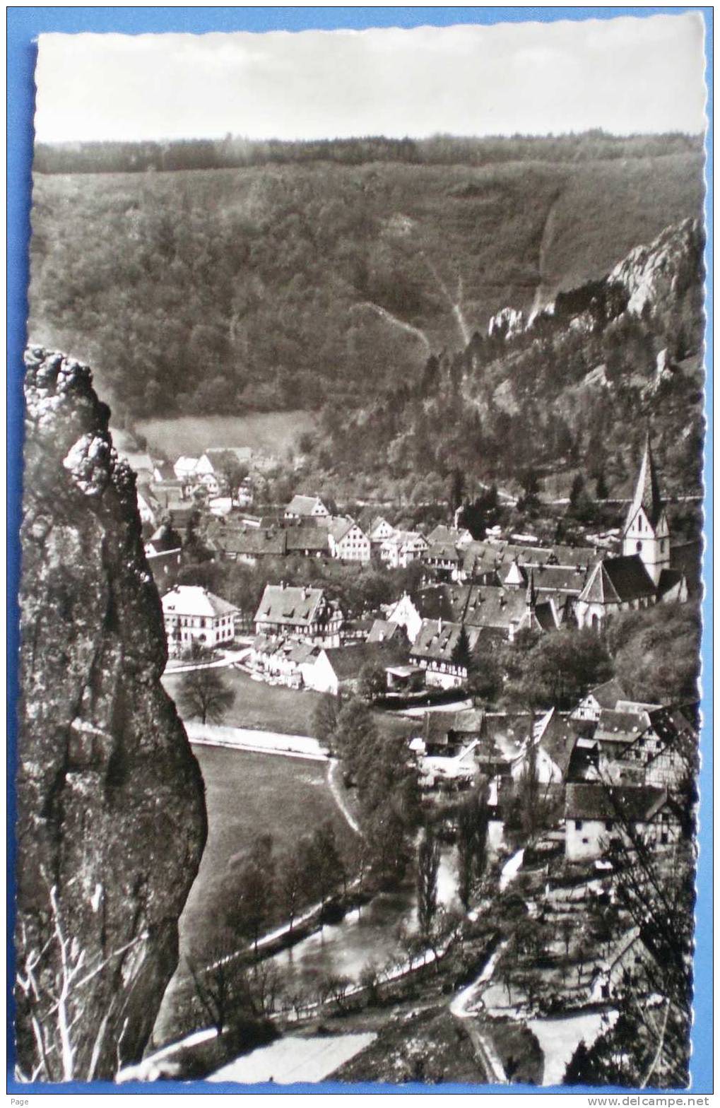 Blaubeuren,Kloster Blaubeuren Mit Wilhelmsfelsen,Teilansicht,1962, - Blaubeuren