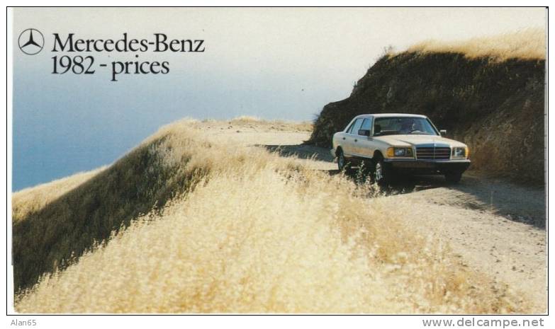 Mercedes Benz 1982 Price List In Postcard-sized Folded Format - Other & Unclassified