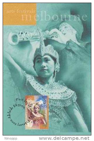 Australia- 2000 Arts Festivals,45c Sekarwari-Balinese Dance Society  Maximum Card - Dance