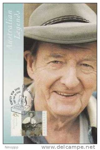 Australia-2001 Australian Legends Slim Dusty 1957  Maximum Card - Verano 2000: Sydney - Paralympic