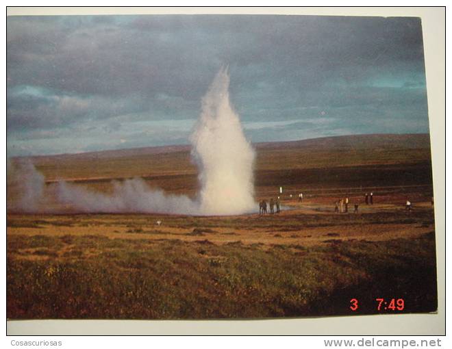 3598 ISLAND ISLANDIA  STROKKUR GEYSER    AÑOS / YEARS 1970  MAS EN MI TIENDA - Iceland