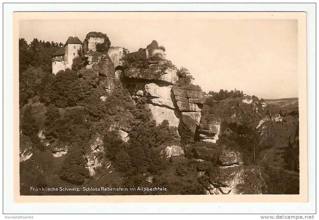 AK 241 Fränkische Schweiz. Schloss Rabenstein Im Ailsbachtale. 30.07.1940 Original Bromsilber Karte Photokunstkarte - Bayreuth