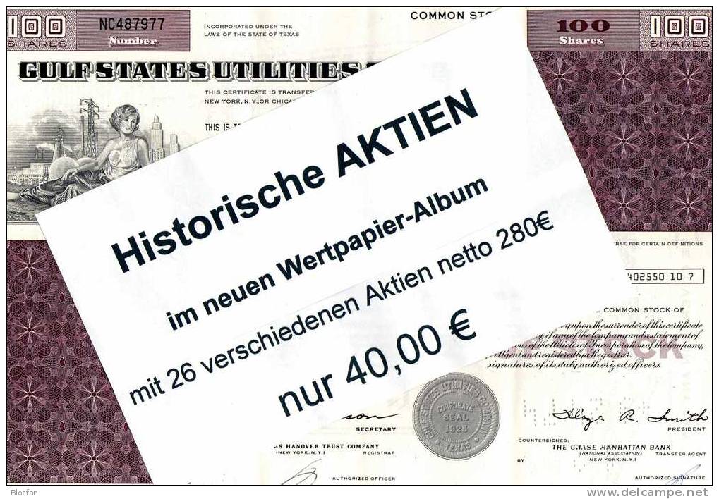 26 Verschiedene Historische Industrie-Aktien Im Neuen Wertpapier-Album 280€ Book With History Actien Of The World - Oil