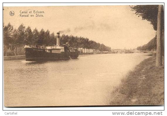 KAPELLE-OP-DEN-BOS-KANAAL   EN SLUIS-SCHEEPVAART-PENICHES!!-2 SCANS - Kapelle-op-den-Bos