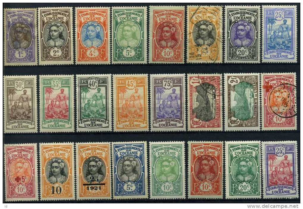 OCEANIE  OLD LOT USED & MINT HINGED - QUELQUES BONNES VALEURS - Other & Unclassified