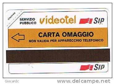 TELECOM ITALIA  (PERIODO SIP)  USI SPECIALI - CAT. C. & C. 4006 -  SERVIZIO VIDEOTEL  1988  - NUOVA - Speciaal Gebruik