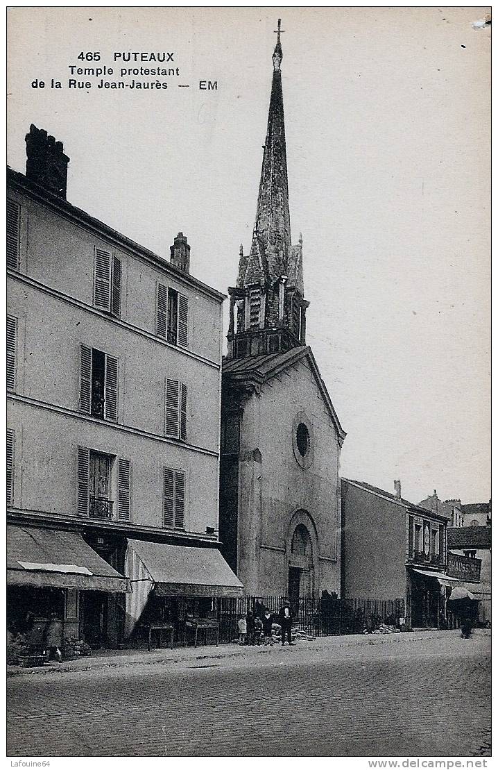 PUTEAUX - Temple Protestant - Eglise Luthérienne (aujourd'hui Disparue) - Avenue Jean Jaurès - - Puteaux