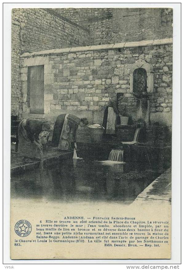 Andenne :  Fontaine Sainte-Begge   ( Carte Ecrit 1926 ) - Andenne