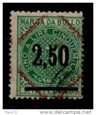 1871 - MARCHE DA BOLLO PER CAMBIALI - EFFETTI DI COMMERCIO - SOVRAS. L. 2,50 - Losanghe - Steuermarken
