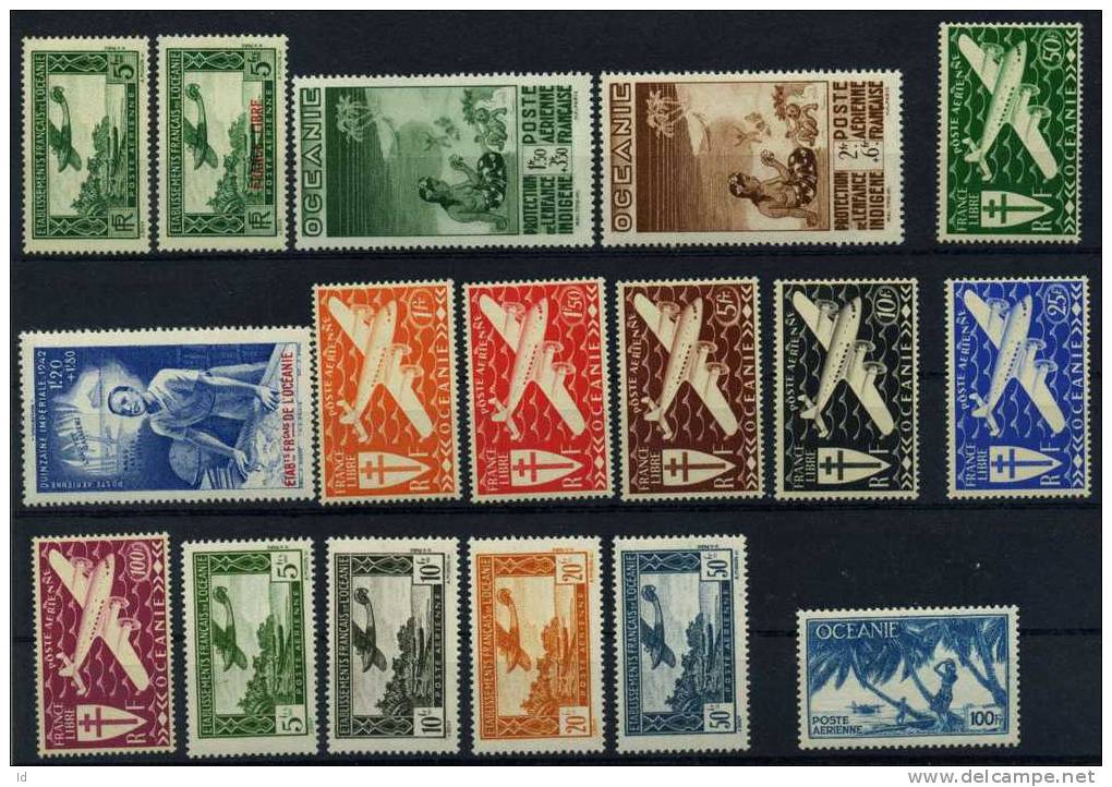 OCEANIE  LOT AERO  MINT HINGED - QUELQUES BONNES VALEURS - 2 SCANS - Other & Unclassified