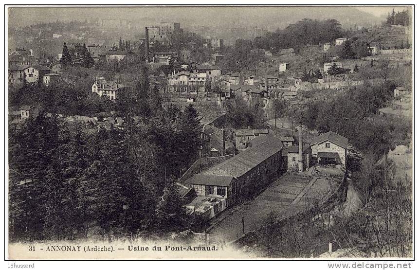 Carte Postale Ancienne Annonay - Usine Du Pont Arnaud - Industrie - Annonay