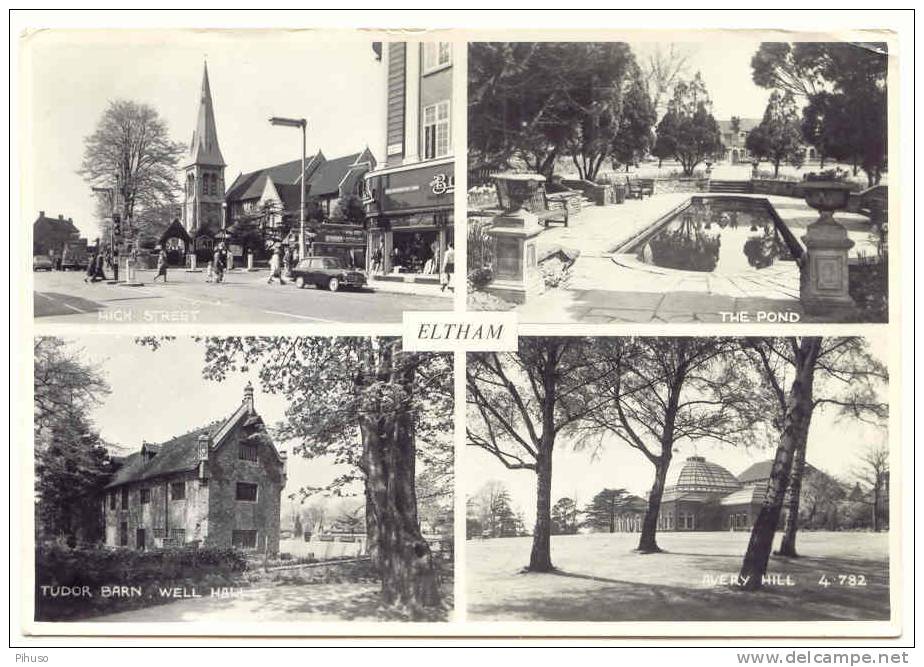 UK512  ELTHAM : 4-picture Postcard - London Suburbs