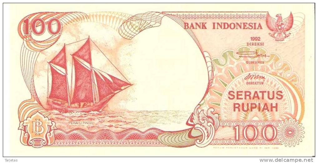 BILLETE DE INDONESIA DE 100 RUPIAH  (BANKNOTE)  SIN CIRCULAR - Indonesia