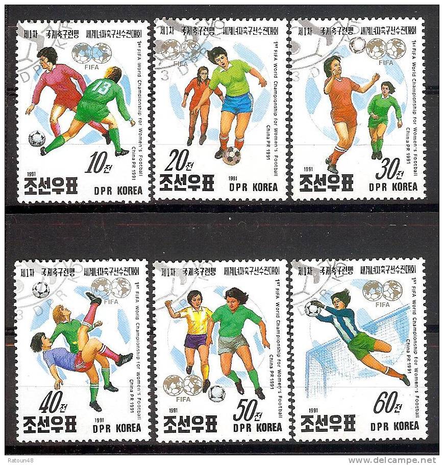 Serie 6 Timbres - Oblitéré - FIFA Championnat Femme - Corée Du Nord - N° 1731/1737 - Y&T - Other & Unclassified