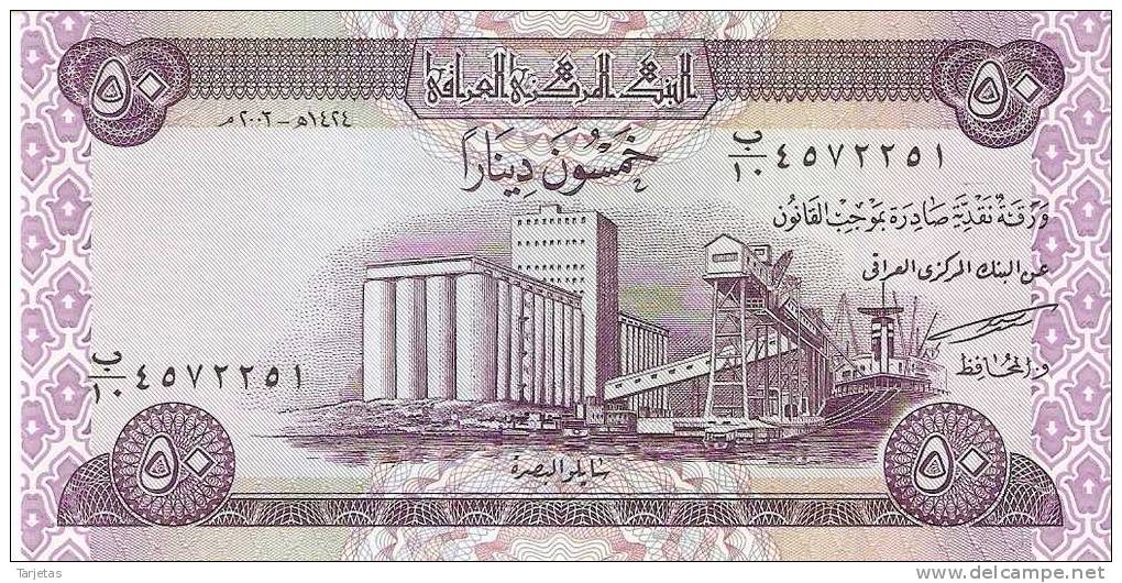BILLETE DE IRAQ DE 50 DINARS    (BANKNOTE)  SIN CIRCULAR - Iraq