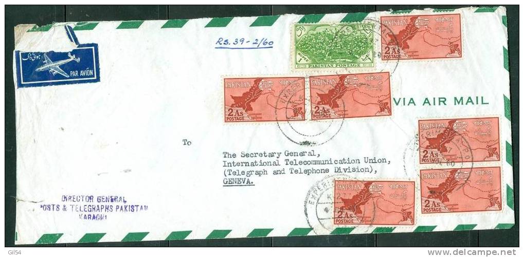 Lettre DU PAKISTAN Pour La Suisse En 1960  - PHO2711 - Pakistan